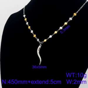 SS Gold-Plating Necklace - KN91293-Z