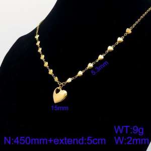 SS Gold-Plating Necklace - KN91311-Z