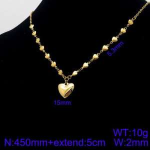 SS Gold-Plating Necklace - KN91321-Z