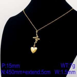 SS Gold-Plating Necklace - KN91577-Z