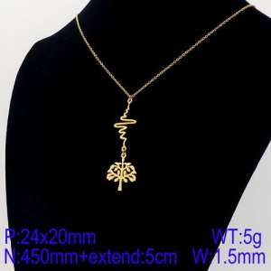 SS Gold-Plating Necklace - KN91580-Z