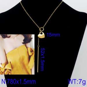 SS Gold-Plating Necklace - KN91624-Z