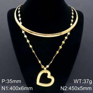 SS Gold-Plating Necklace - KN91670-Z