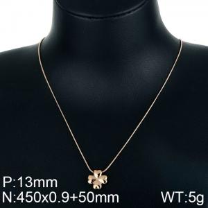 SS Rose Gold-Plating Necklace - KN91676-KFC