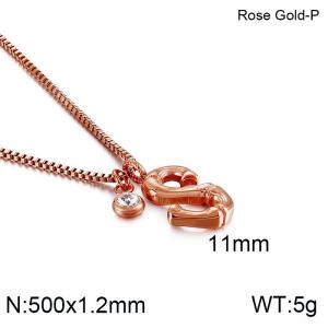 SS Rose Gold-Plating Necklace - KN91774-KFC