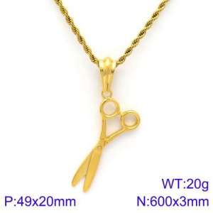 SS Gold-Plating Necklace - KN91812-BD