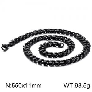 Stainless Steel Black-plating Necklace - KN92751-Z