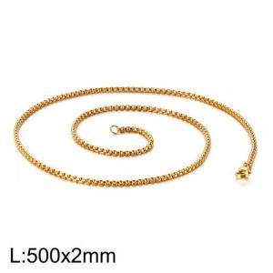 Staineless Steel Small Gold-plating Chain - KN93397-Z