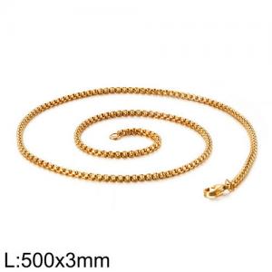 Staineless Steel Small Gold-plating Chain - KN93399-Z