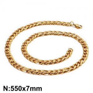 SS Gold-Plating Necklace - KN93444-Z