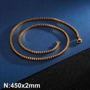 Staineless Steel Small Gold-plating Chain - KN93456-Z
