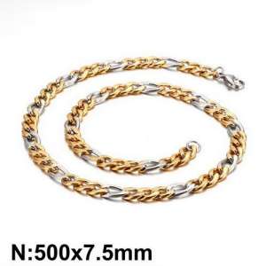 SS Gold-Plating Necklace - KN93463-Z