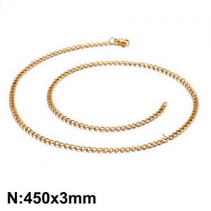 Staineless Steel Small Gold-plating Chain - KN93493-Z