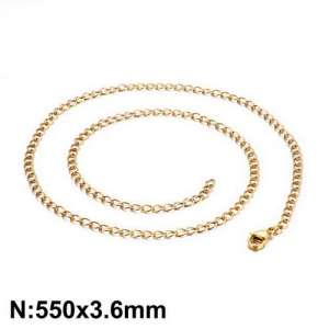 SS Gold-Plating Necklace - KN93495-Z