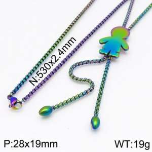 Stainless Steel Necklace - KN93631-YD