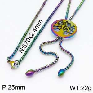 Stainless Steel Necklace - KN93633-YD