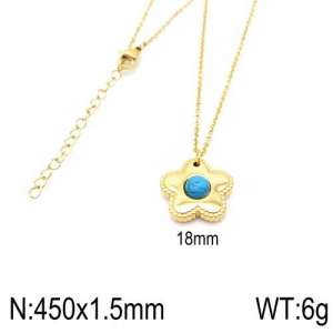 SS Gold-Plating Necklace - KN93860-Z