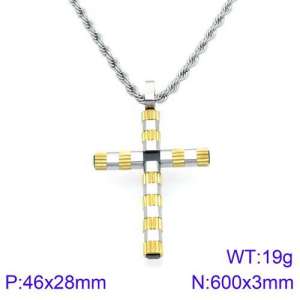 SS Gold-Plating Necklace - KN93962-KLX