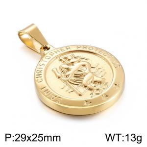 Stainless Steel Gold-plating Pendant - KP100141-Z