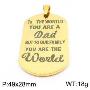 Stainless Steel Gold-plating Pendant - KP100219-Z