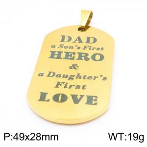 Stainless Steel Gold-plating Pendant - KP100225-Z