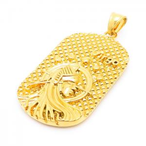 Stainless Steel Gold-plating Pendant - KP100500-TLA