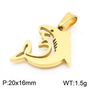 Stainless Steel Gold-plating Pendant - KP100697-Z