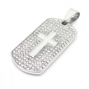Stainless Steel Stone & Crystal Pendant - KP100957-TBC