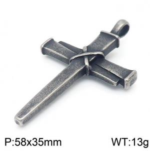 Stainless Steel Cross Pendant - KP100999-KFC