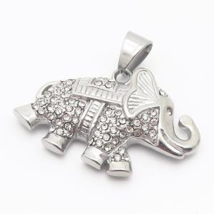 Stainless Steel Stone & Crystal Pendant - KP115592-LK