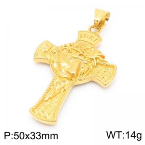 Stainless Steel Cross Pendant - KP115701-TGX