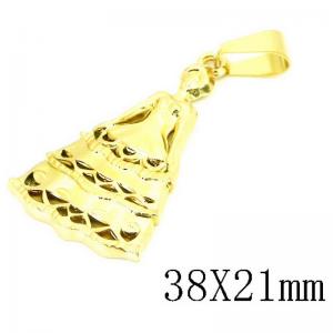 Stainless Steel Gold-plating Pendant - KP115720-NT