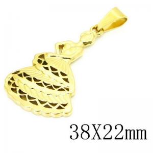 Stainless Steel Gold-plating Pendant - KP115721-NT