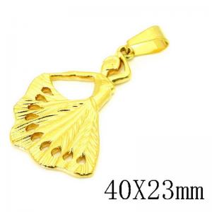 Stainless Steel Gold-plating Pendant - KP115722-NT