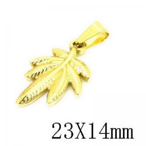 Stainless Steel Gold-plating Pendant - KP115729-NT