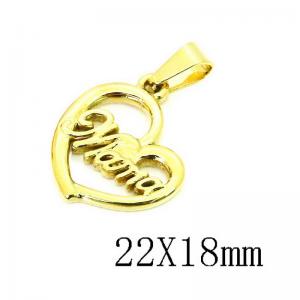 Stainless Steel Gold-plating Pendant - KP115738-NT