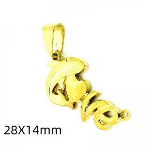 Stainless Steel Gold-plating Pendant - KP115739-NT