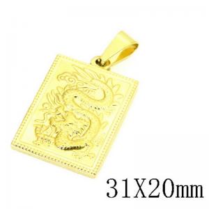 Stainless Steel Gold-plating Pendant - KP115748-NT