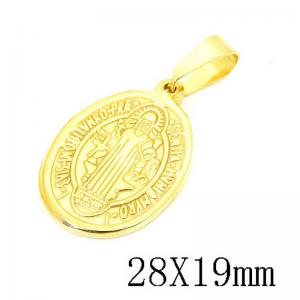 Stainless Steel Gold-plating Pendant - KP115753-NT