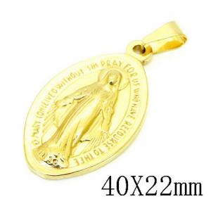 Stainless Steel Gold-plating Pendant - KP115755-NT