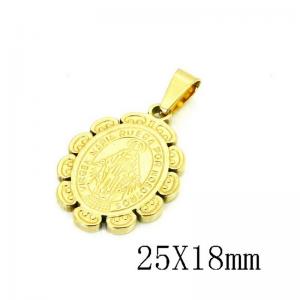 Stainless Steel Gold-plating Pendant - KP115757-NT