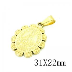 Stainless Steel Gold-plating Pendant - KP115758-NT