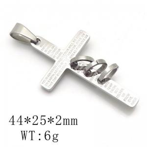 Stainless Steel Cross Pendant - KP115769-RR