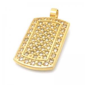 Stainless Steel Stone & Crystal Pendant - KP115854-HR