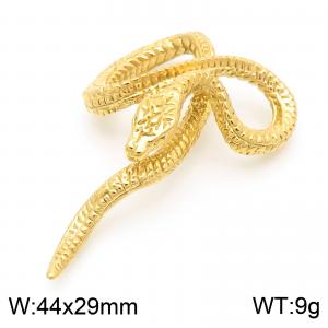 European and American retro personalized stainless steel creative winding python temperament charm gold pendant - KP115903-MZOZ