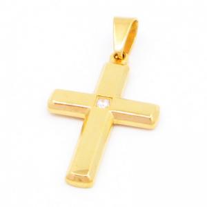 Stainless Steel Cross Pendant - KP116241-HR