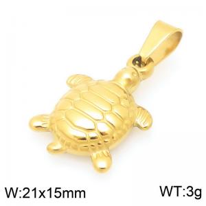 Fashionable ocean style stainless steel turtle pendant - KP116689-Z