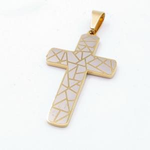 Stainless Steel Cross Pendant - KP117074-HR
