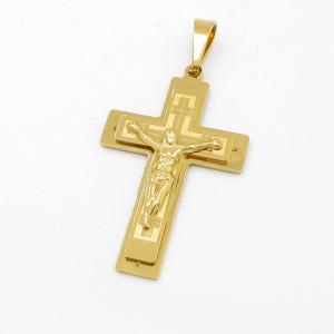Stainless Steel Cross Pendant - KP117258-JG
