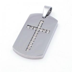 Stainless Steel Stone & Crystal Pendant - KP117302-HR